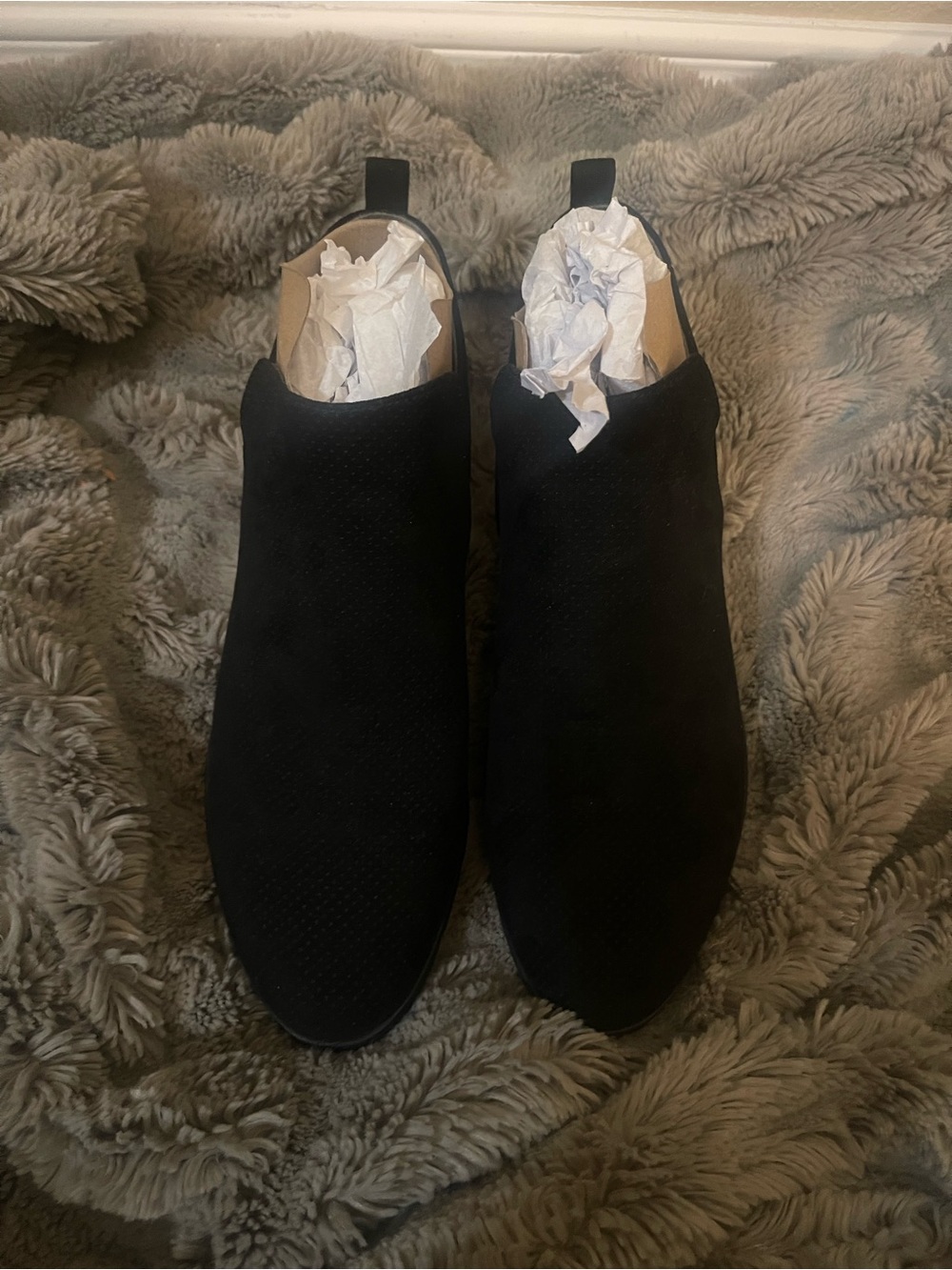 Dr. Scholl's Black Suede Ankle Booties